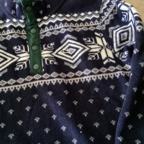 Vineyard vines boys size 16 fleece sweater snowflake theme - Picture 10 of 16